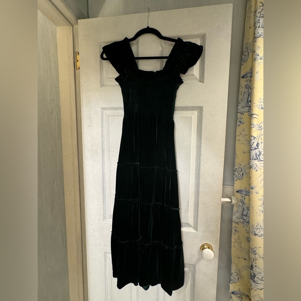 Hill House Emerald Velvet Ellie Nap Dress